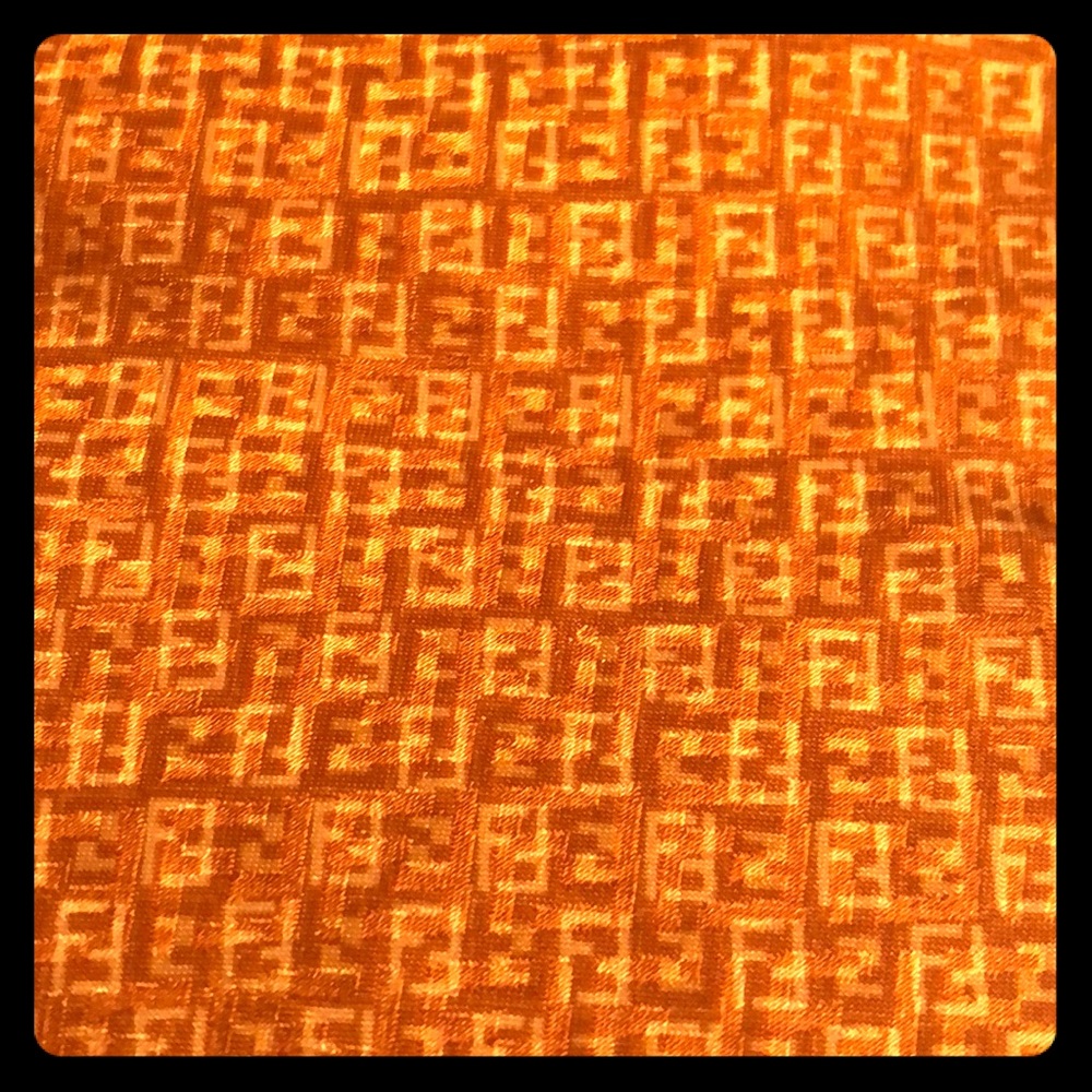 Fendi mens tie. Monogram gold